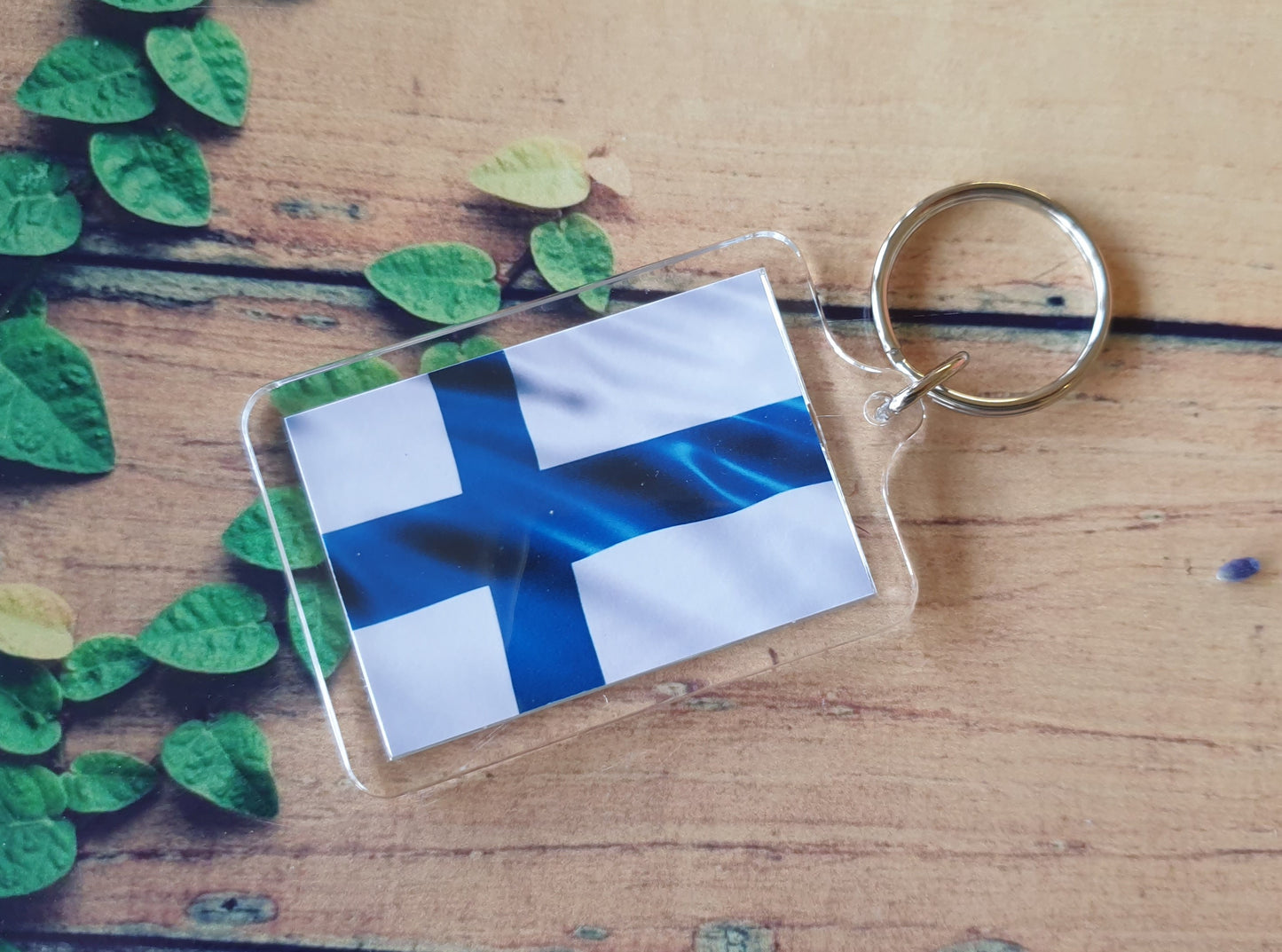 Finland Flag Keyring Gift - Cute Finnish Novelty Key Fob - Birthday Present