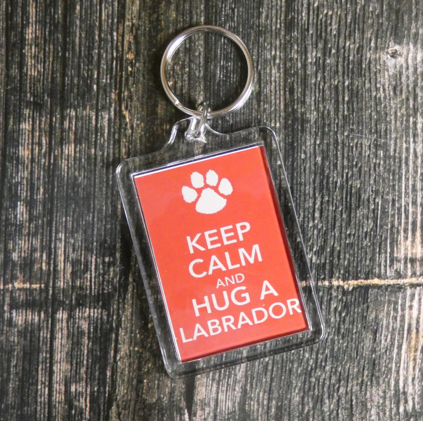 Labrador Keyring Gift - Keep Calm And Hug A Labrador - Fun Cute Dog Owner Lover Novelty Present