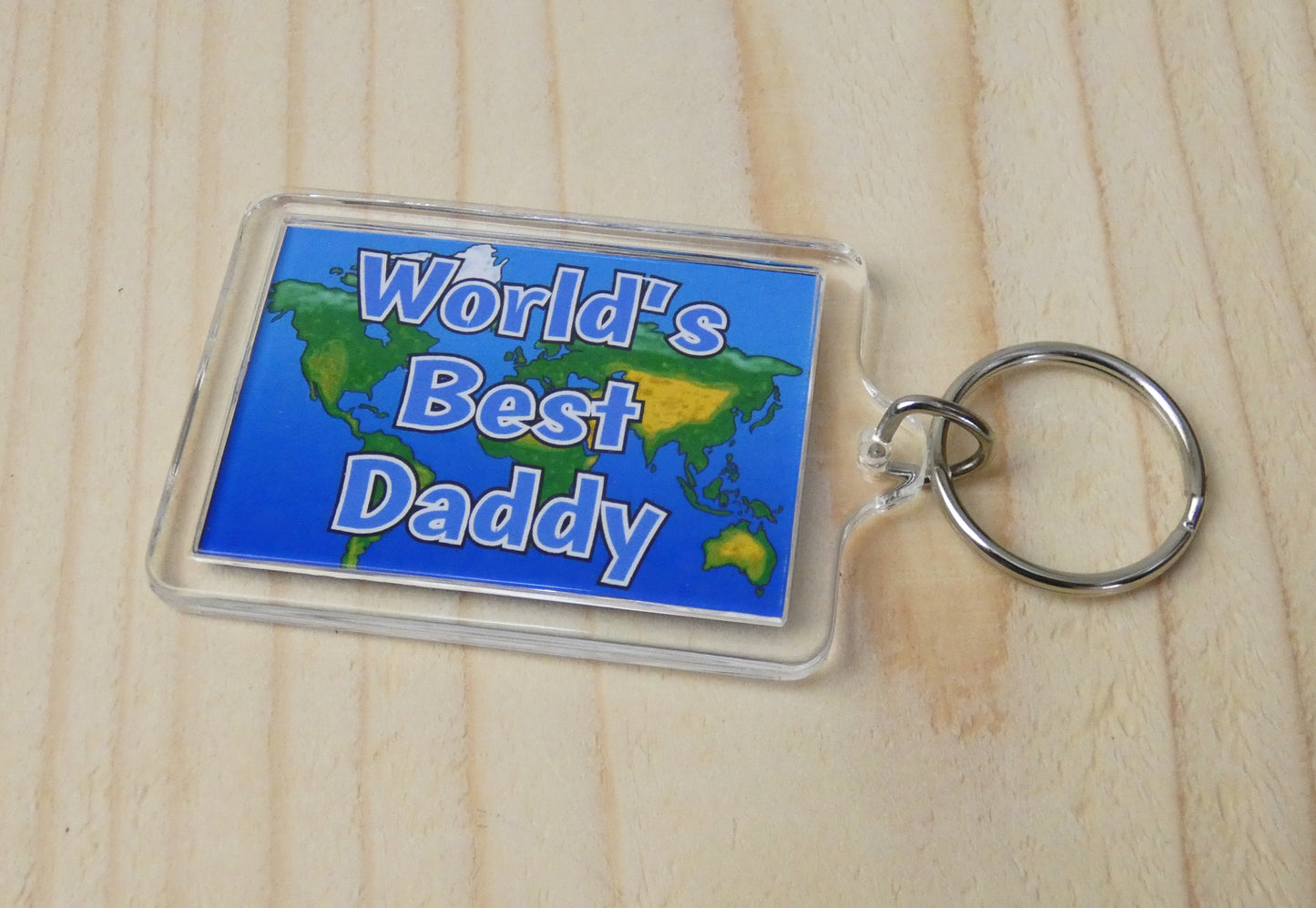 Daddy Keyring Gift - World's Best Daddy - Fun Novelty Christmas Birthday Present