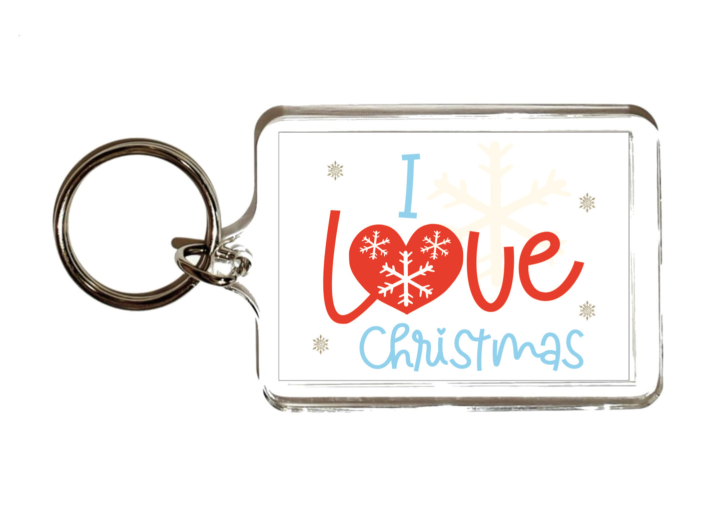 Christmas Keyring Gift - I Love Christmas - Fun Novelty Xmas Present