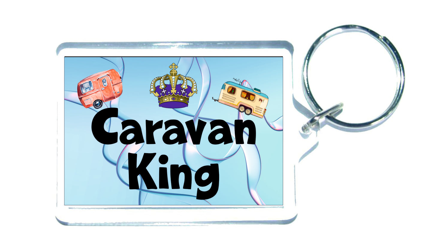Caravan Keyring - Caravan King - Fun Cheeky Cute Gift - Novelty Birthday Present