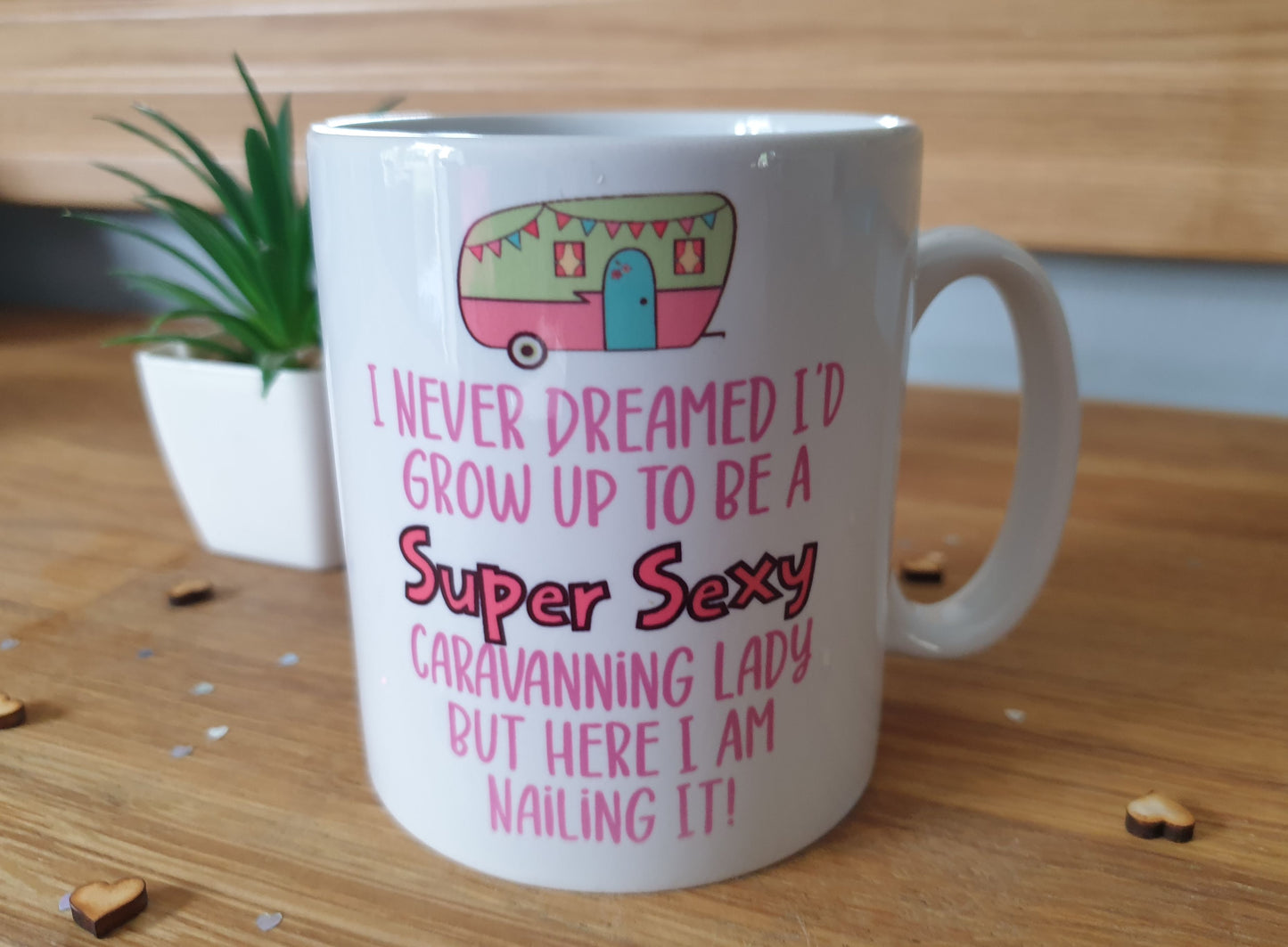 Caravan Mug I Never Dreamed I'd Grow Up To Be A Caravanning Lady Nailing It Nice Novelty Funny Holiday Travel Cup Present