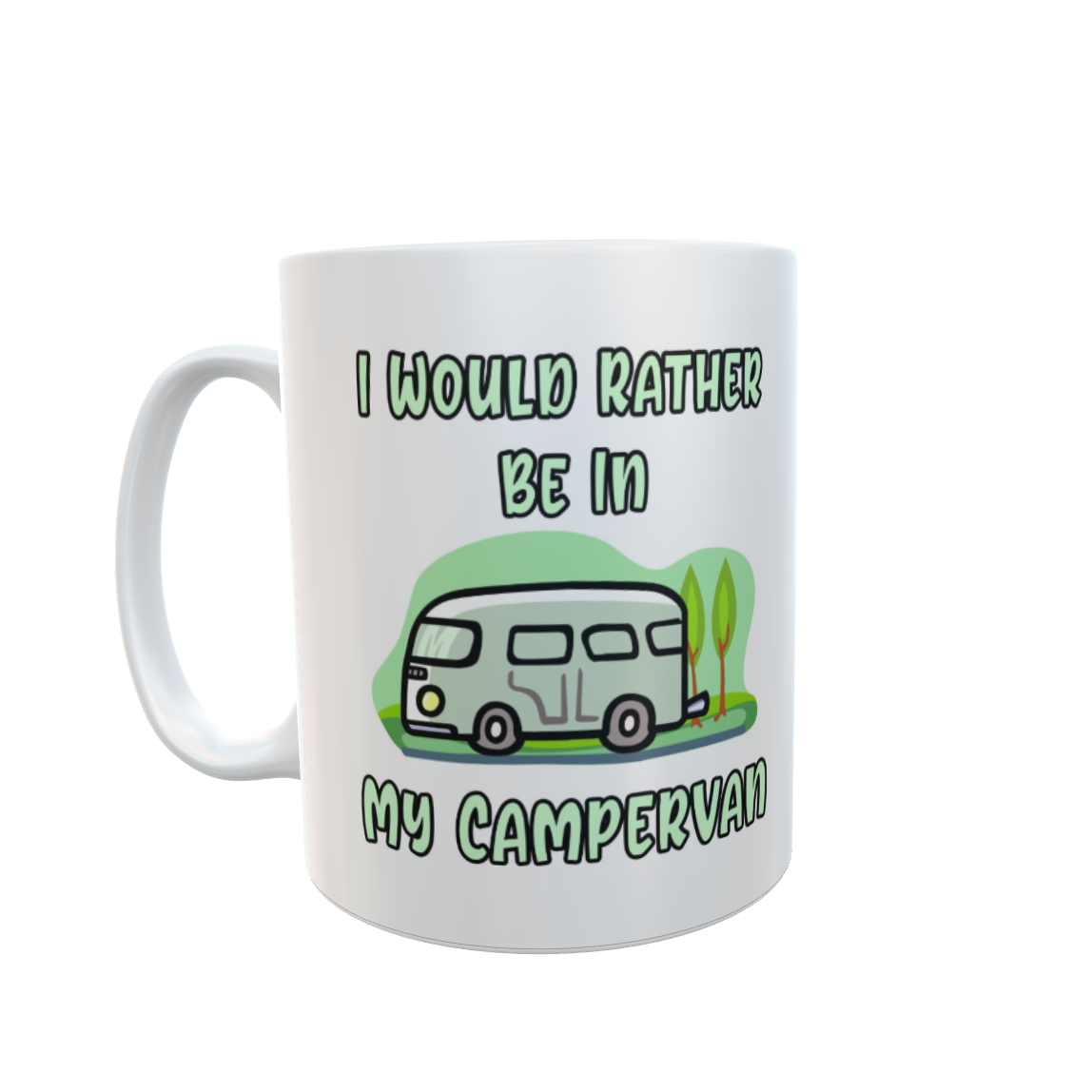 Campervan Mug Gift - I Would Rather Be in My Campervan - Nice Novelty Funny Holiday Travel Vacation Cup