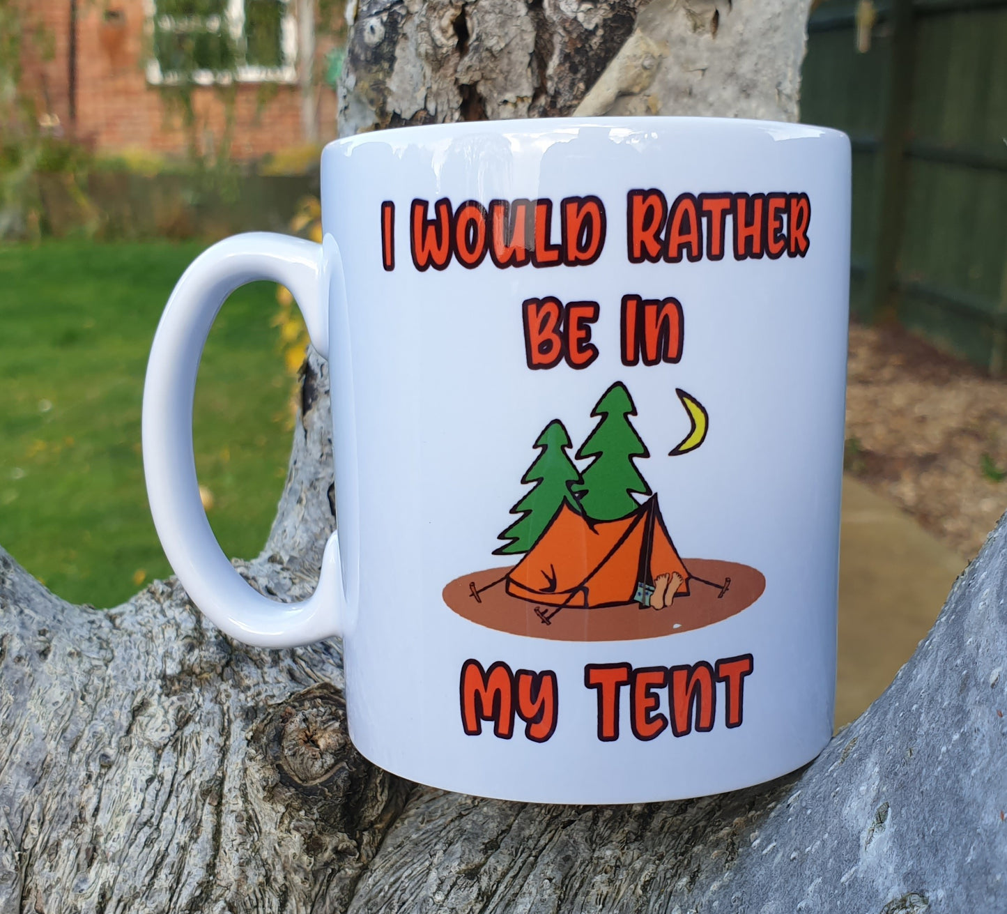 Camping Mug Gift - I Would Rather Be in My Tent - Nice Novelty Funny Holiday Travel Vacation Cup