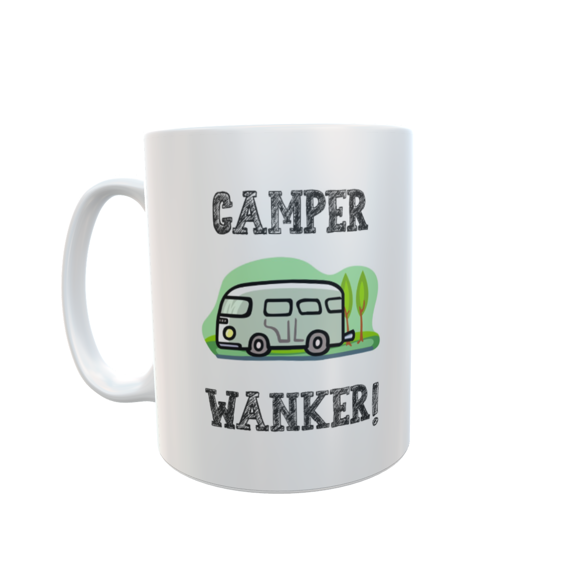 Camper Mug Gift - Camper Wanker - Novelty Cute Rude Funny Campervan Holiday Travel Vacation Cup Present