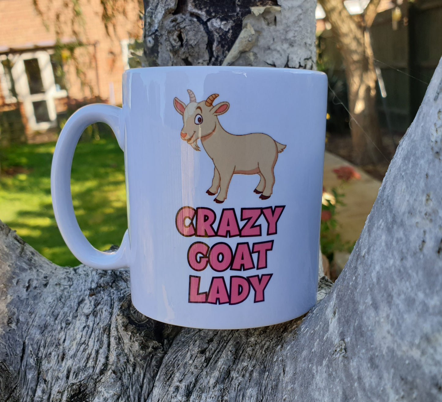 Goat Mug Gift - Crazy Goat Lady - Nice Cute Funny Novelty Pet Owner Lover Fan Ceramic Cup Present