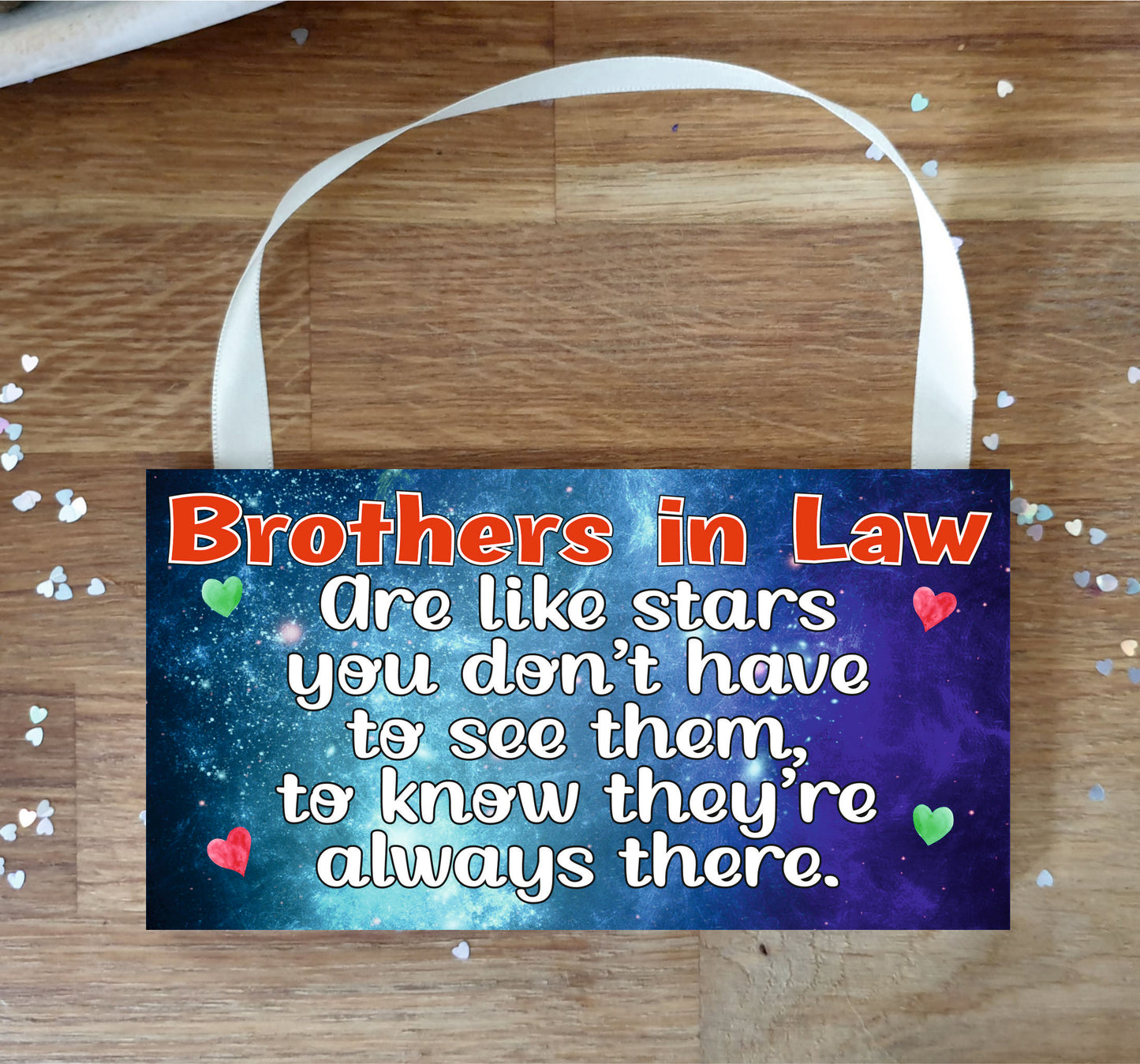 Brother in Law Plaque Gift - Brothers in Law are like stars - Fun Novelty Birthday Christmas Present