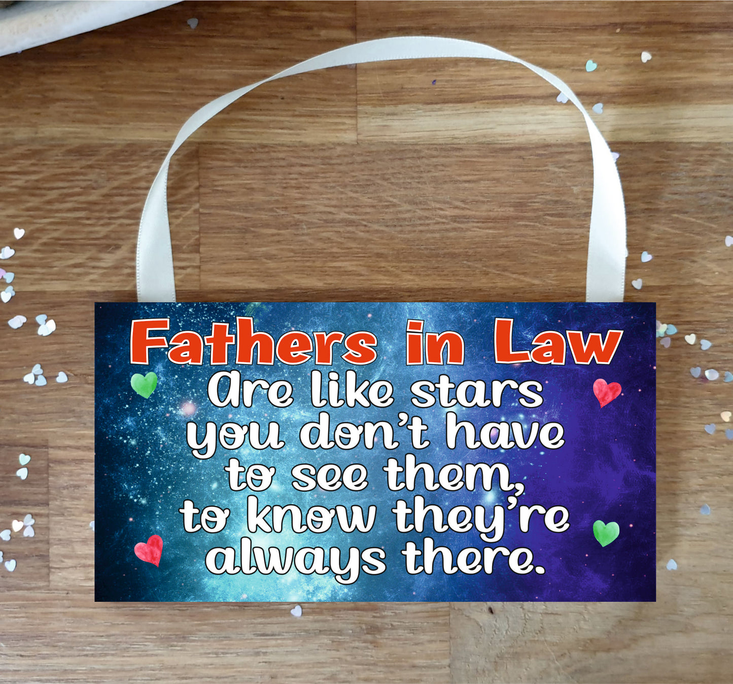 Father in Law Plaque Gift - Fathers in Law are like stars - Fun Novelty Birthday Christmas Present