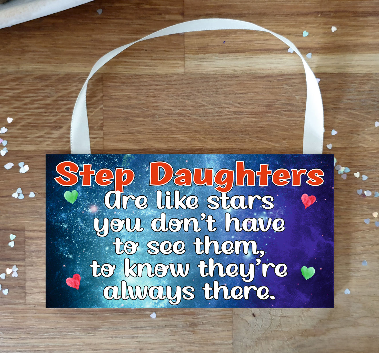 Step Daughter Plaque Gift - Step Daughters are like stars - Fun Novelty Birthday Christmas Present