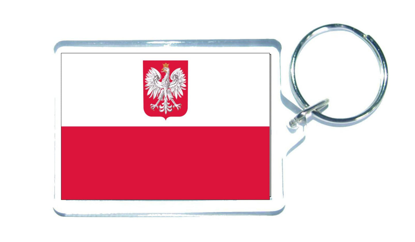 Poland Flag Keyring Gift - Cute Polish Novelty Key Fob - Birthday Xmas Present