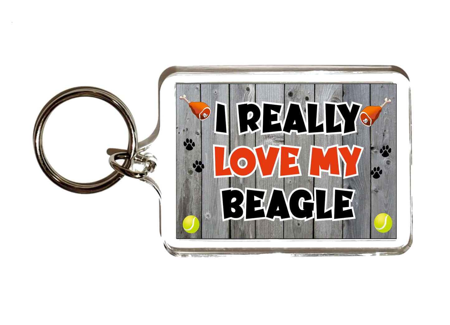 Beagle Keyring Gift - I Really Love My - Cute Novelty Fun Dog Owner Present