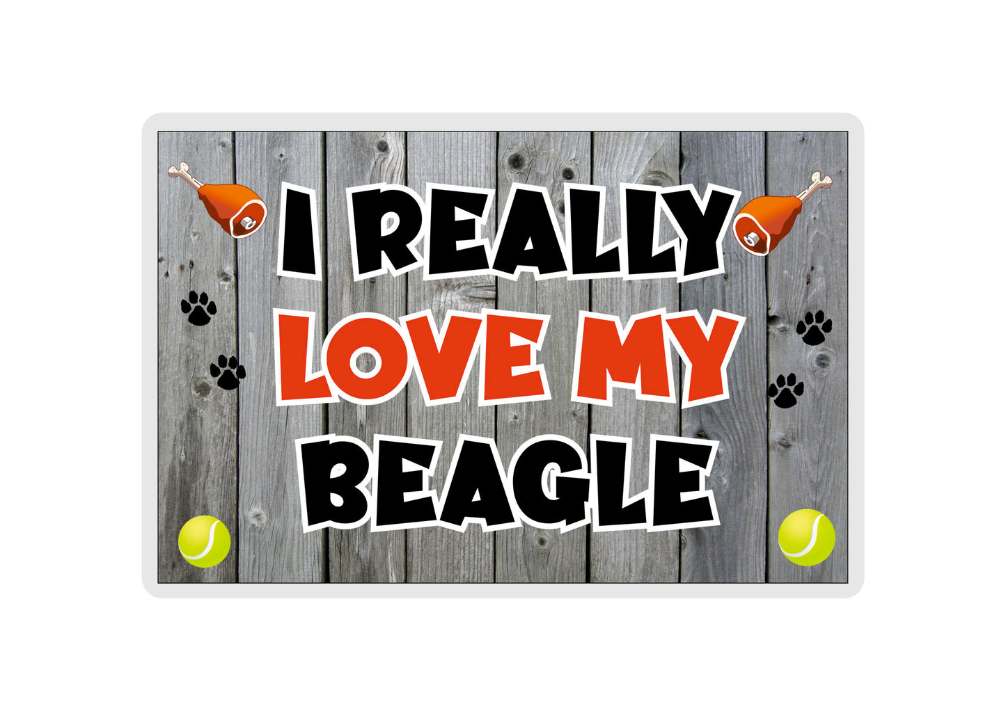 Beagle Fridge Magnet Gift - I Really Love My - Cute Novelty Fun Dog Owner Present