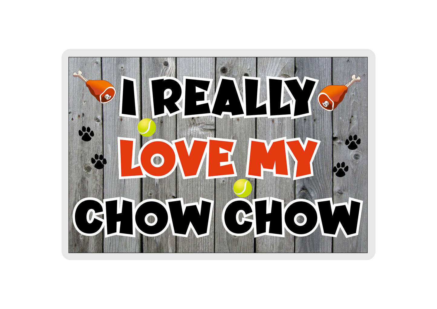 Chow Chow Fridge Magnet Gift - I Really Love My - Cute Novelty Fun Dog Owner Present