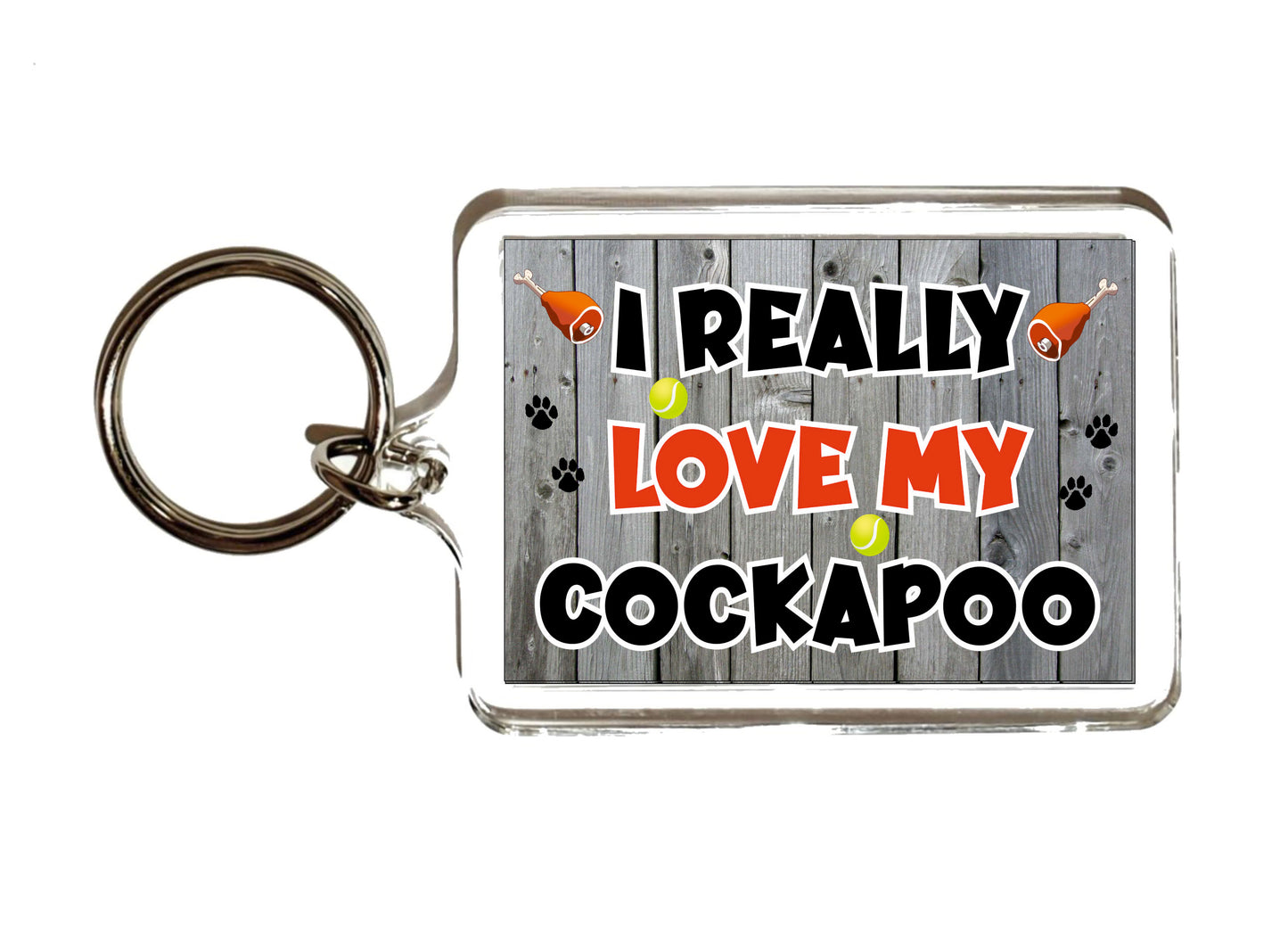 Cockapoo Keyring Gift - I Really Love My - Cute Novelty Fun Dog Owner Present