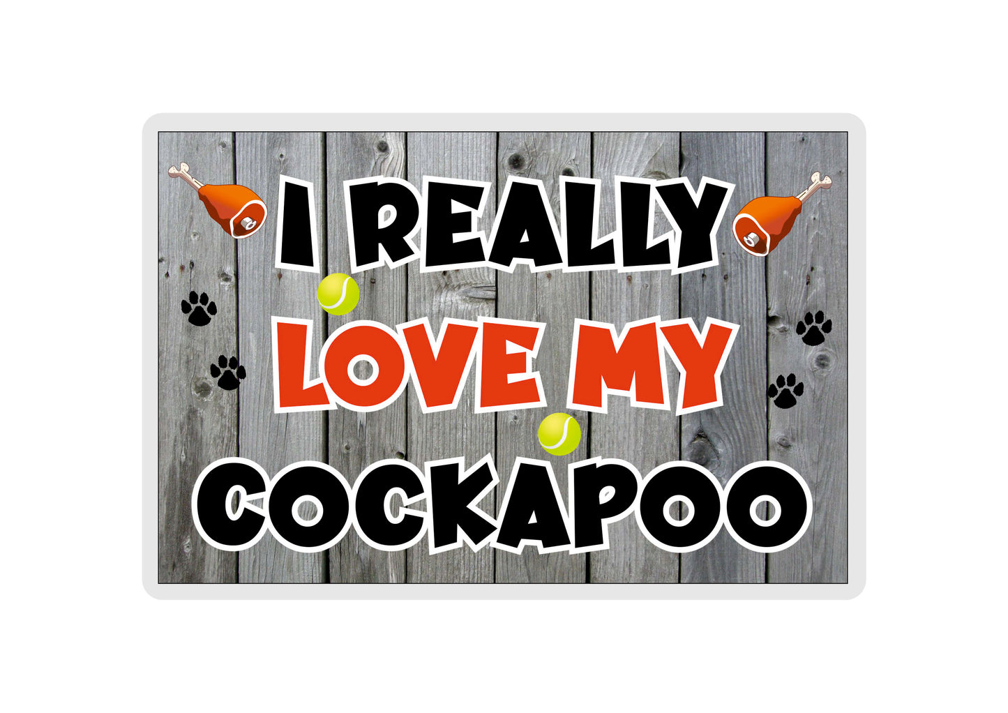 Cockapoo Fridge Magnet Gift - I Really Love My - Cute Novelty Fun Dog Owner Present