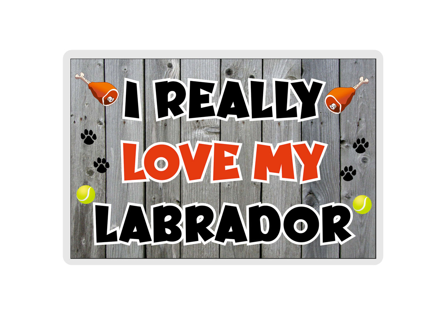 Labrador Fridge Magnet Gift - I Really Love My - Cute Novelty Fun Dog Owner Present