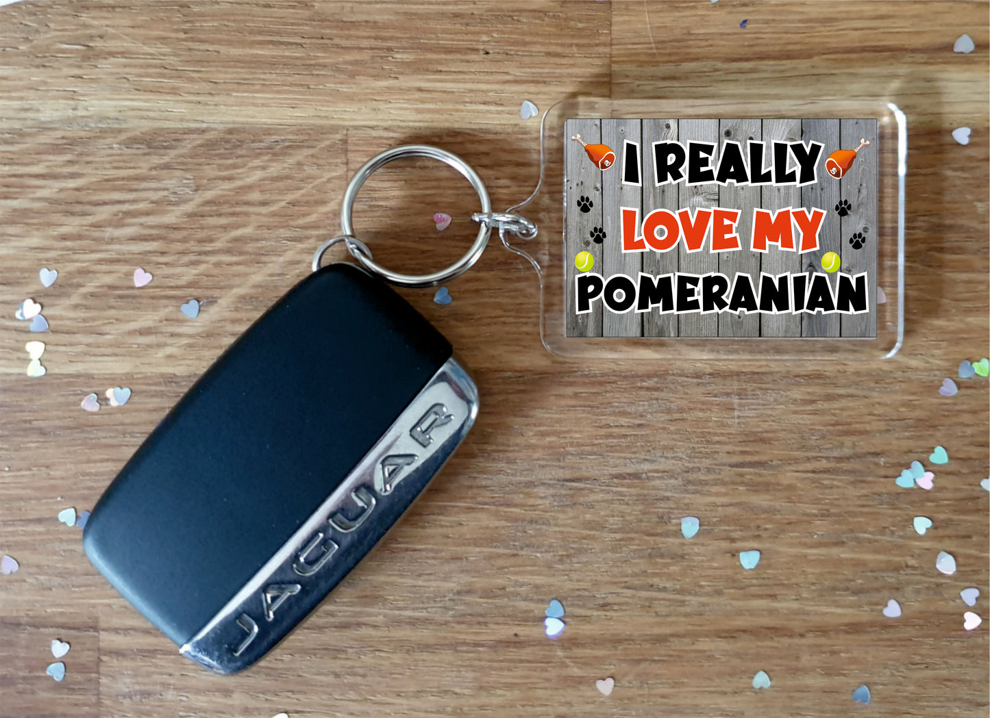 Pomeranian Keyring Gift - I Really Love My - Cute Novelty Fun Dog Owner Present