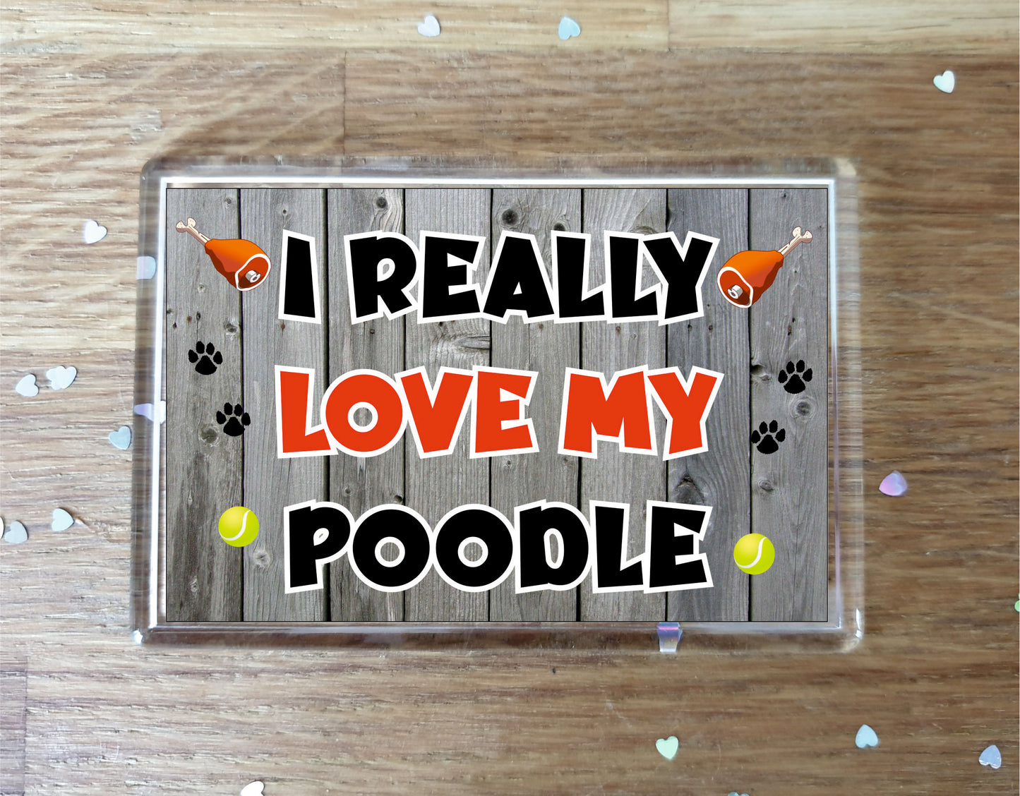 Poodle Fridge Magnet Gift - I Really Love My - Cute Novelty Fun Dog Owner Present