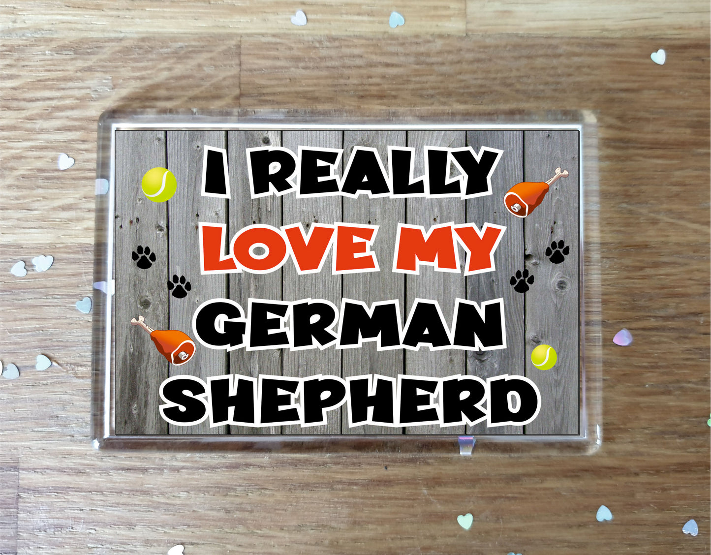 German Shepherd Fridge Magnet Gift - I Really Love My - Cute Novelty Fun Dog Owner Present