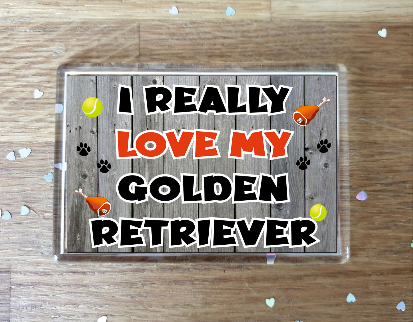Golden Retriever Fridge Magnet Gift - I Really Love My - Cute Novelty Fun Dog Owner Present