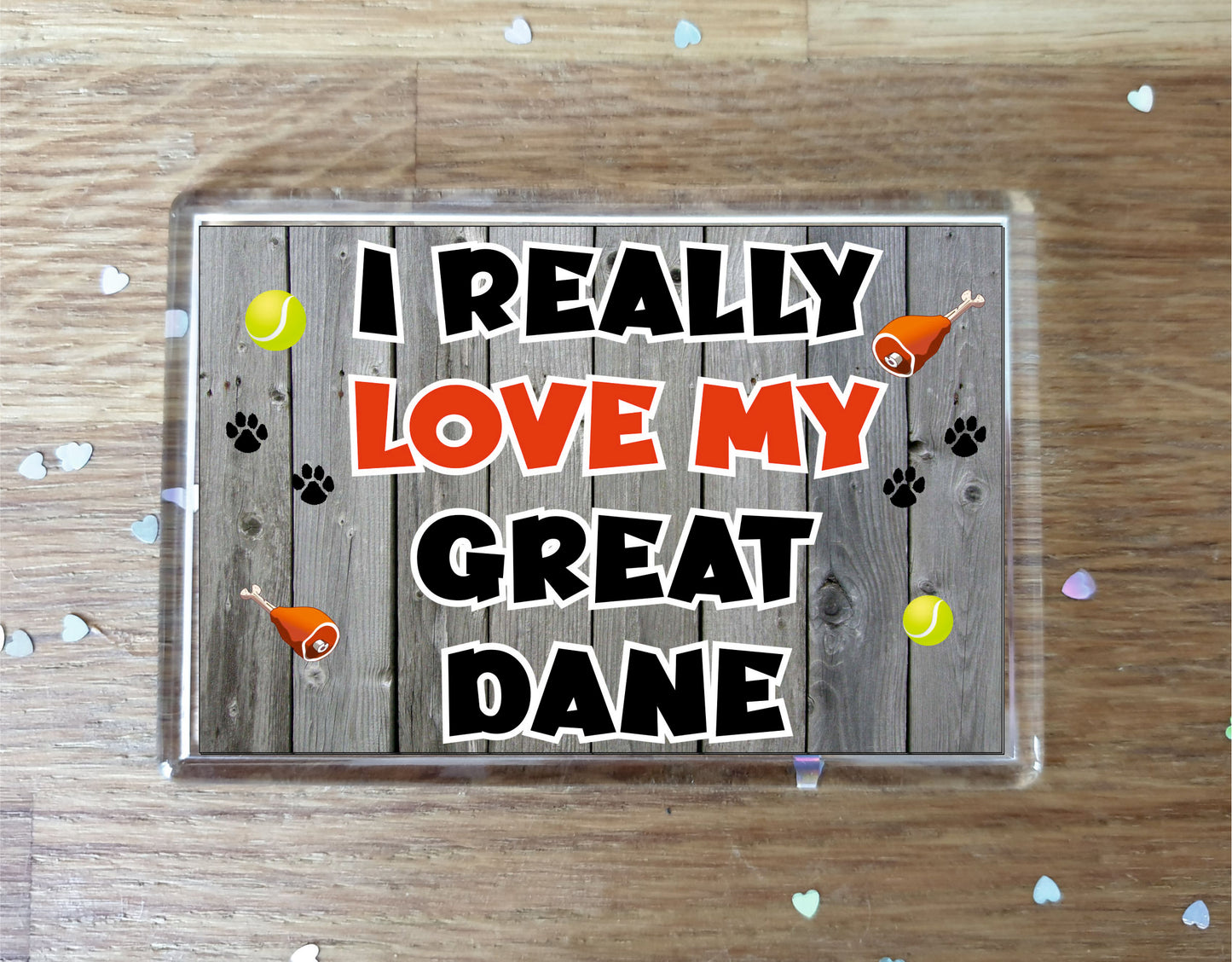 Great Dane Fridge Magnet Gift - I Really Love My - Cute Novelty Fun Dog Owner Present