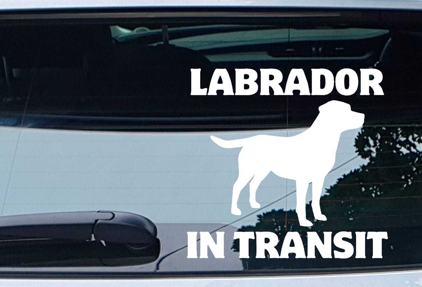 Car Sticker Labrador In Transit Nice Fun Cute Novelty Warning Van Window Bumper Boot Door Decal