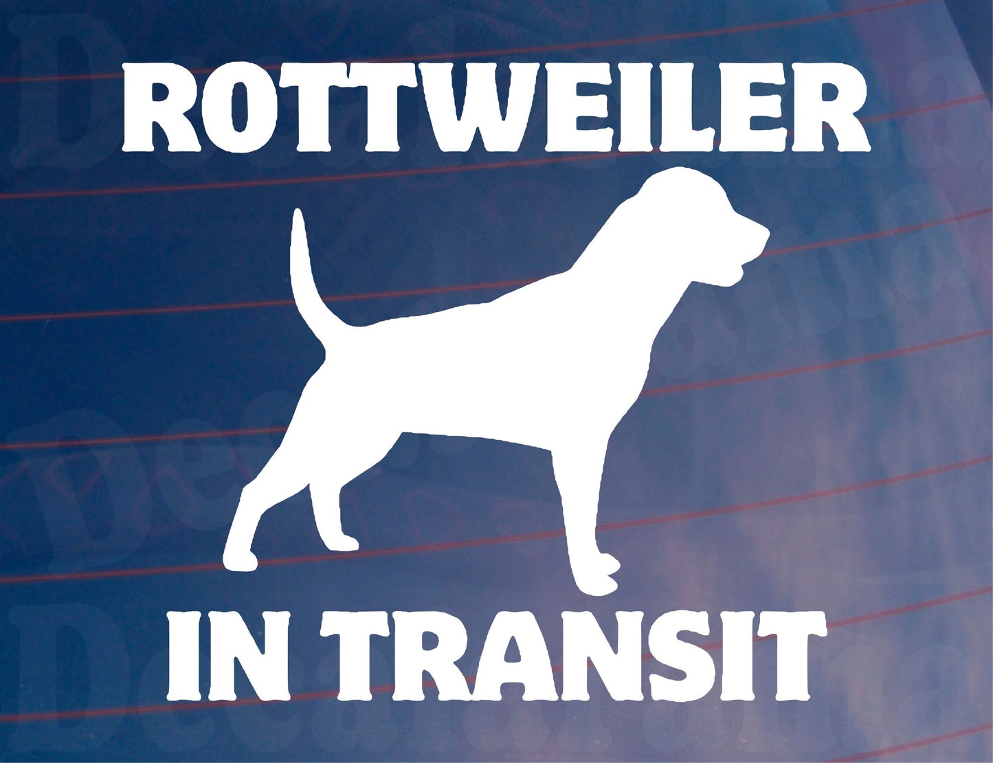 Car Sticker Rottweiler In Transit Nice Fun Cute Novelty Warning Van Window Bumper Boot Door Decal
