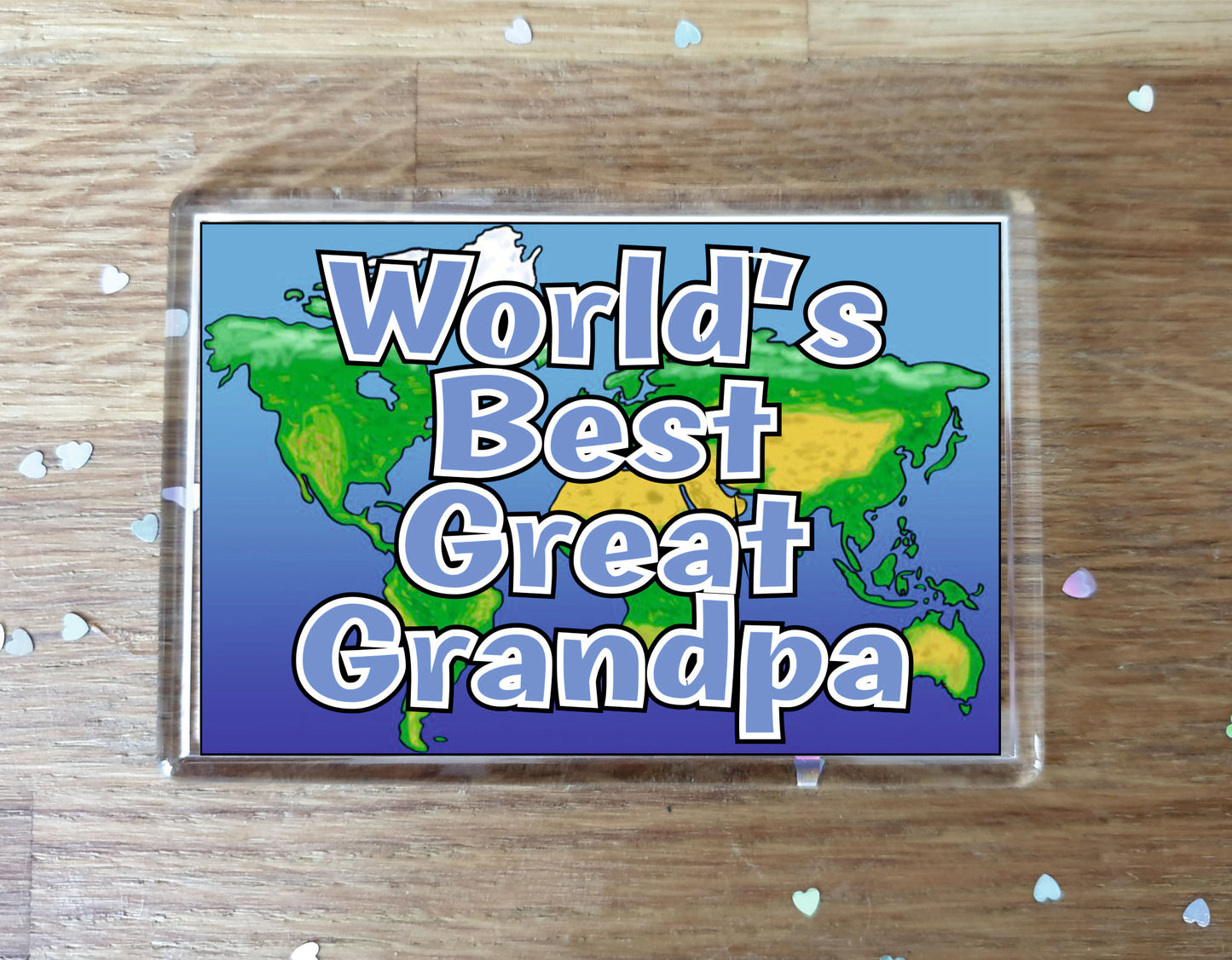 Great Grandpa Fridge Magnet - World's Best Great Grandpa - Novelty Love Gift - Fun Birthday Christmas Present