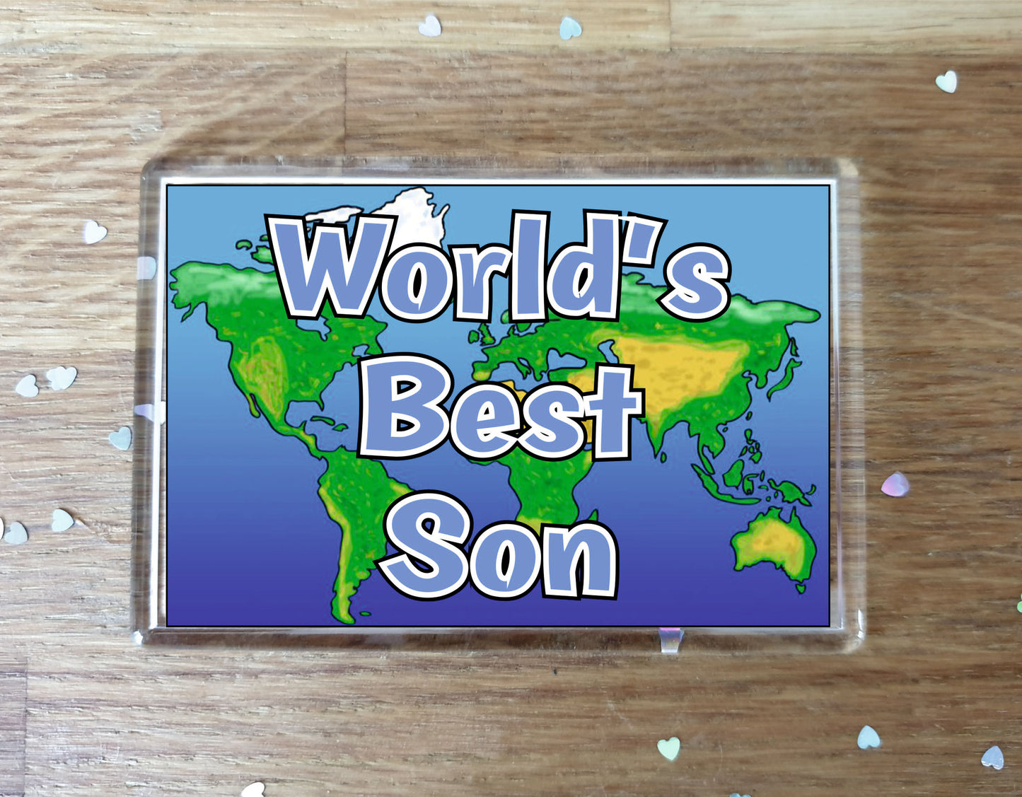 Son Fridge Magnet - World's Best Son - Novelty Love Gift - Fun Birthday Christmas Present