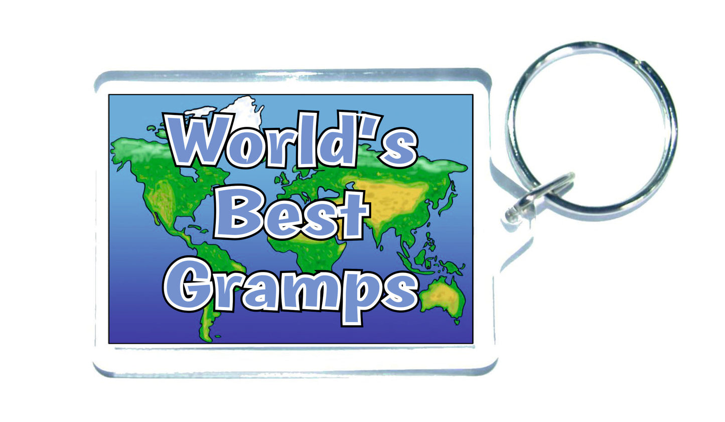 Gramps Keyring Gift - World's Best Gramps - Fun Novelty Christmas Birthday Present