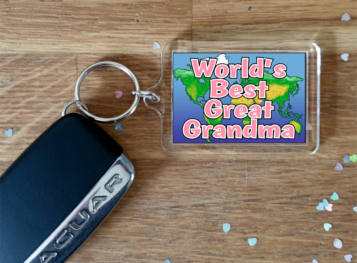 Great Grandma Keyring Gift - World's Best Great Grandma - Fun Novelty Christmas Birthday Present