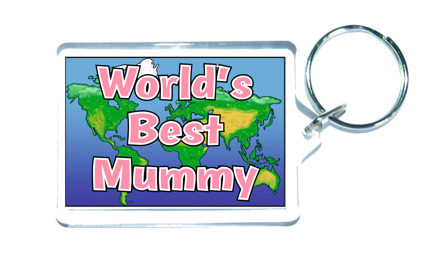 Mummy Keyring Gift - World's Best Mummy - Fun Novelty Christmas Birthday Present