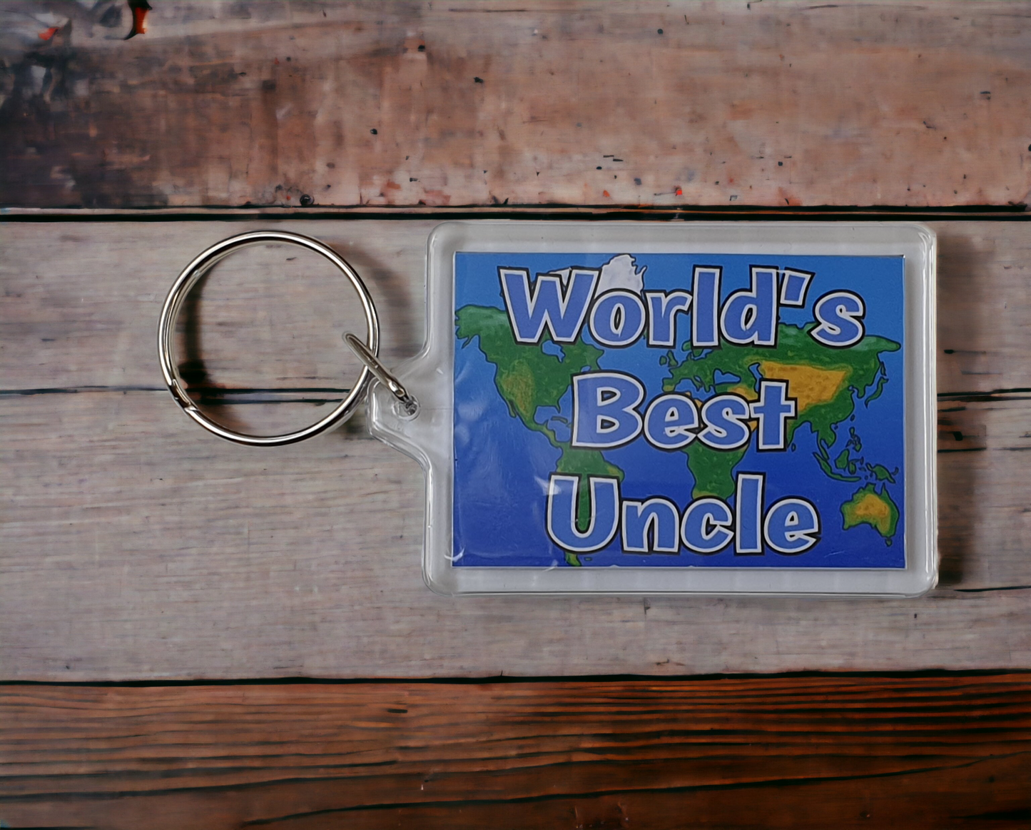 Uncle Keyring Gift - World's Best Uncle - Fun Novelty Christmas Birthday Present