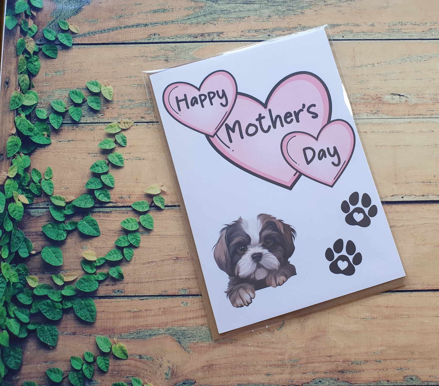 Shih Tzu Mother's Day Card - Nice Cute Fun Pet Dog Puppy Owner Novelty Greeting Card