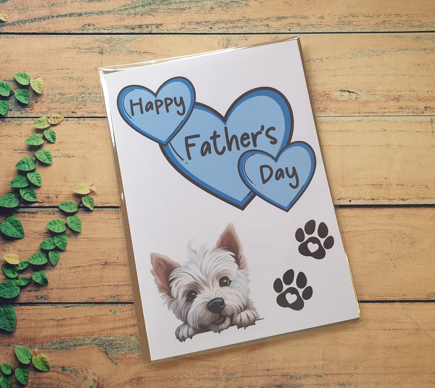 Westie Father's Day Card - Nice Cute Fun Pet Dog Puppy Owner Novelty Greeting Card