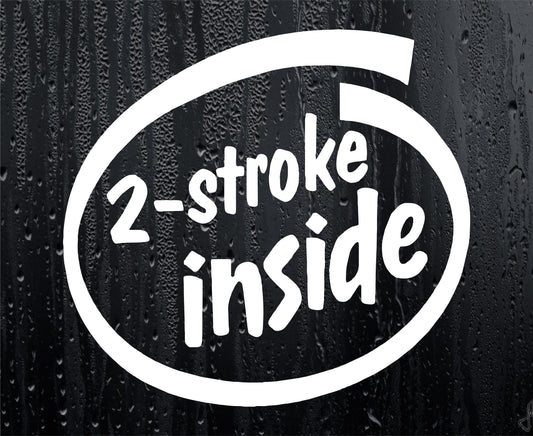 Bike Sticker 2 Stroke Inside Novelty Car Motorcycle Window Bumper Boot Decal