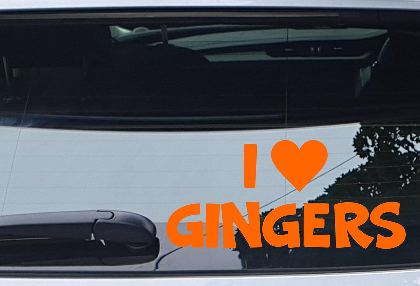 Car Stickers I Love Heart Gingers Fun Cute Novelty Van Window Bumper Boot Door Decal Gift Present