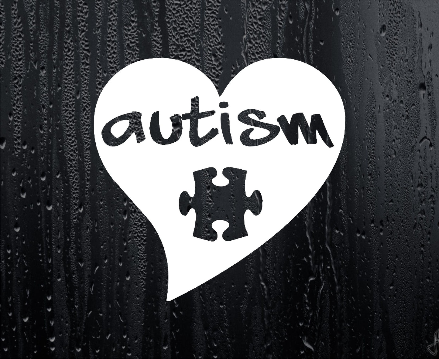 Car Sticker Autism Jigsaw Love Heart Mental Health Novelty Bumper Van Door Boot Disability Decal Gift Present