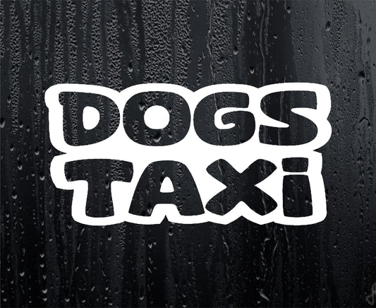 Car Sticker Dogs Taxi Funny Novelty Van Window Nice Cute Bumper Boot Door Decal