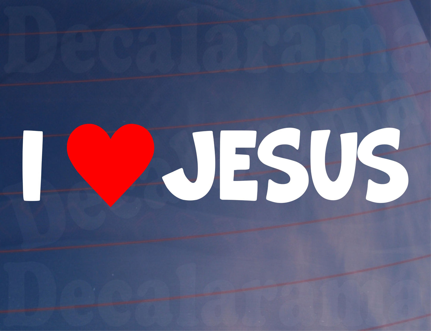 Car Sticker I Love Heart Jesus Funny Novelty Van Window Bumper Boot Door Decal Gift Present