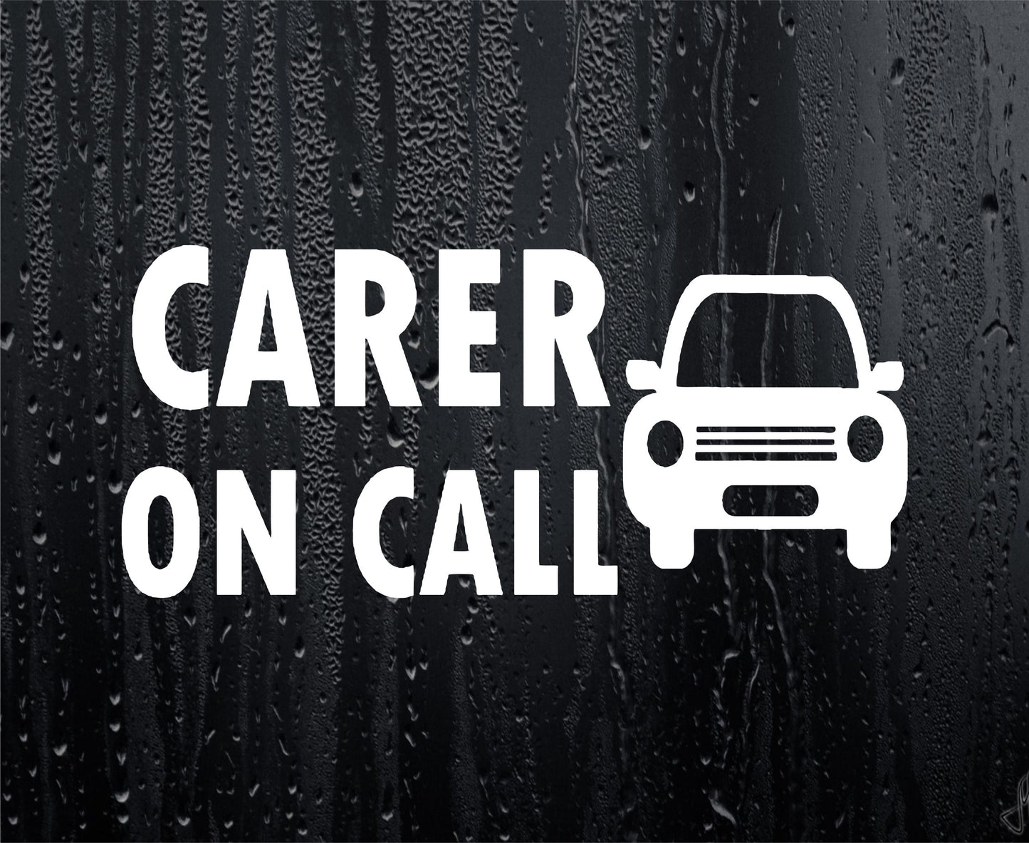 Car Sticker Carer On Call Health Worker Cute Van Window Bumper Boot Door Decal