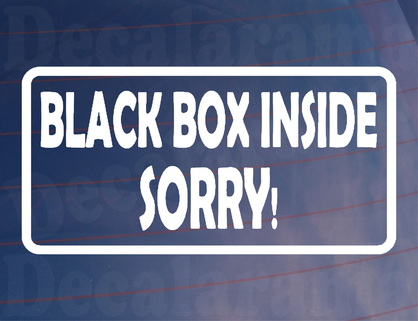 Car Sticker Black Box Inside Sorry Cute Novelty Bumper Van Door Young Driver Decal Present