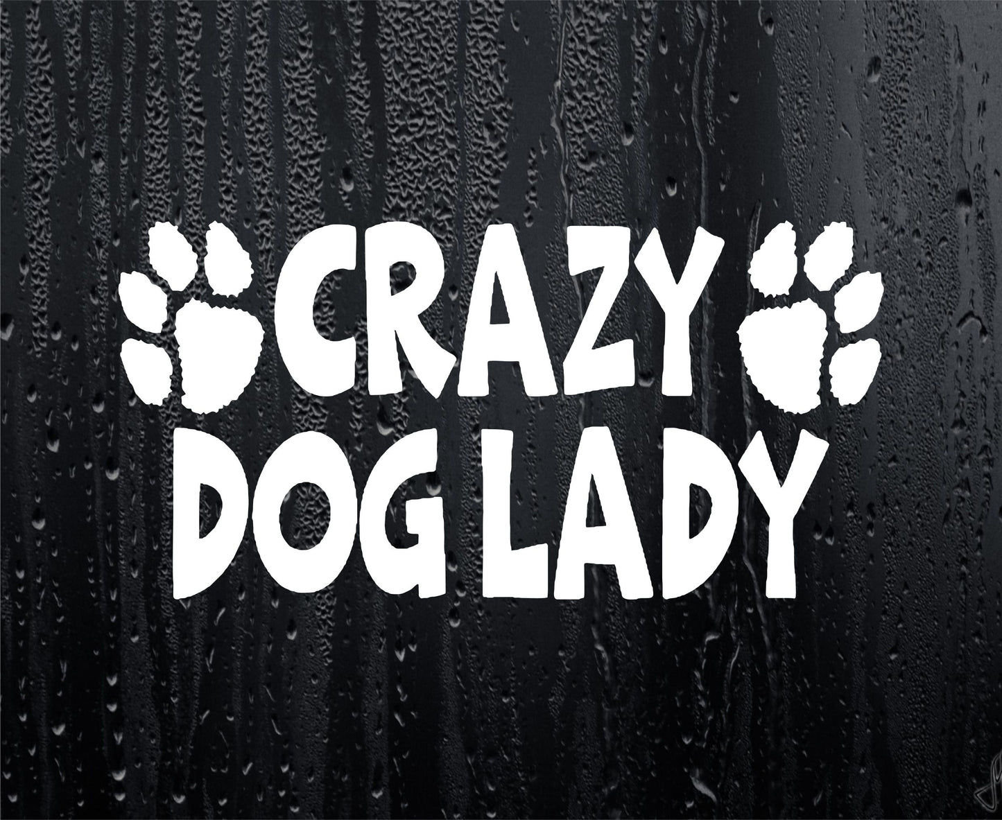 Car Sticker Crazy Dog Lady Funny Novelty Nice Cute Van Window Bumper Boot Door Decal