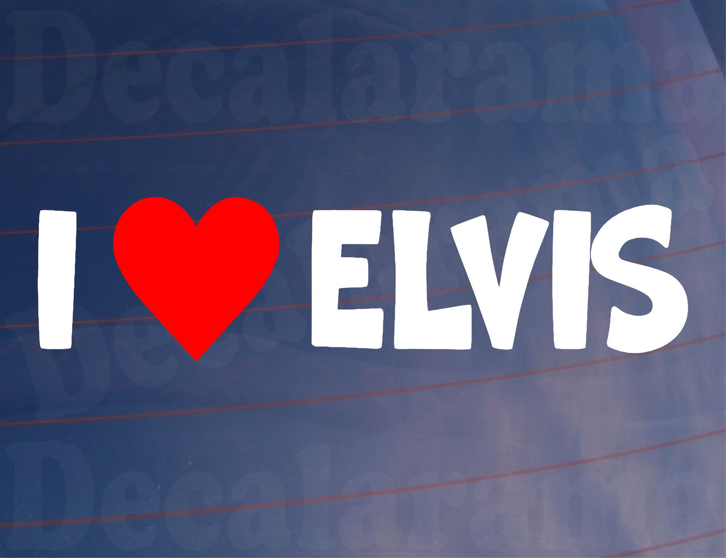 Car Sticker I Love Heart Elvis Funny Novelty Van Window Bumper Boot Door Decal Gift Present