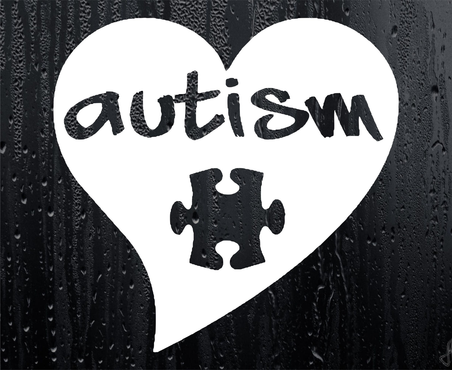 Car Sticker Autism Jigsaw Love Heart Mental Health Novelty Bumper Van Door Boot Disability Decal Gift Present