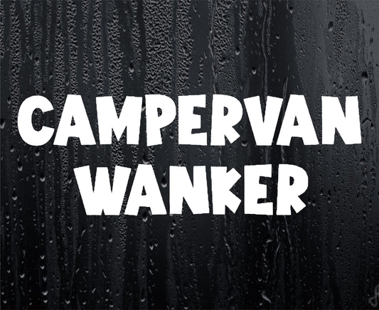 Campervan Wanker Sticker Funny Rude Novelty Car Van Window Bumper Boot Door Decal