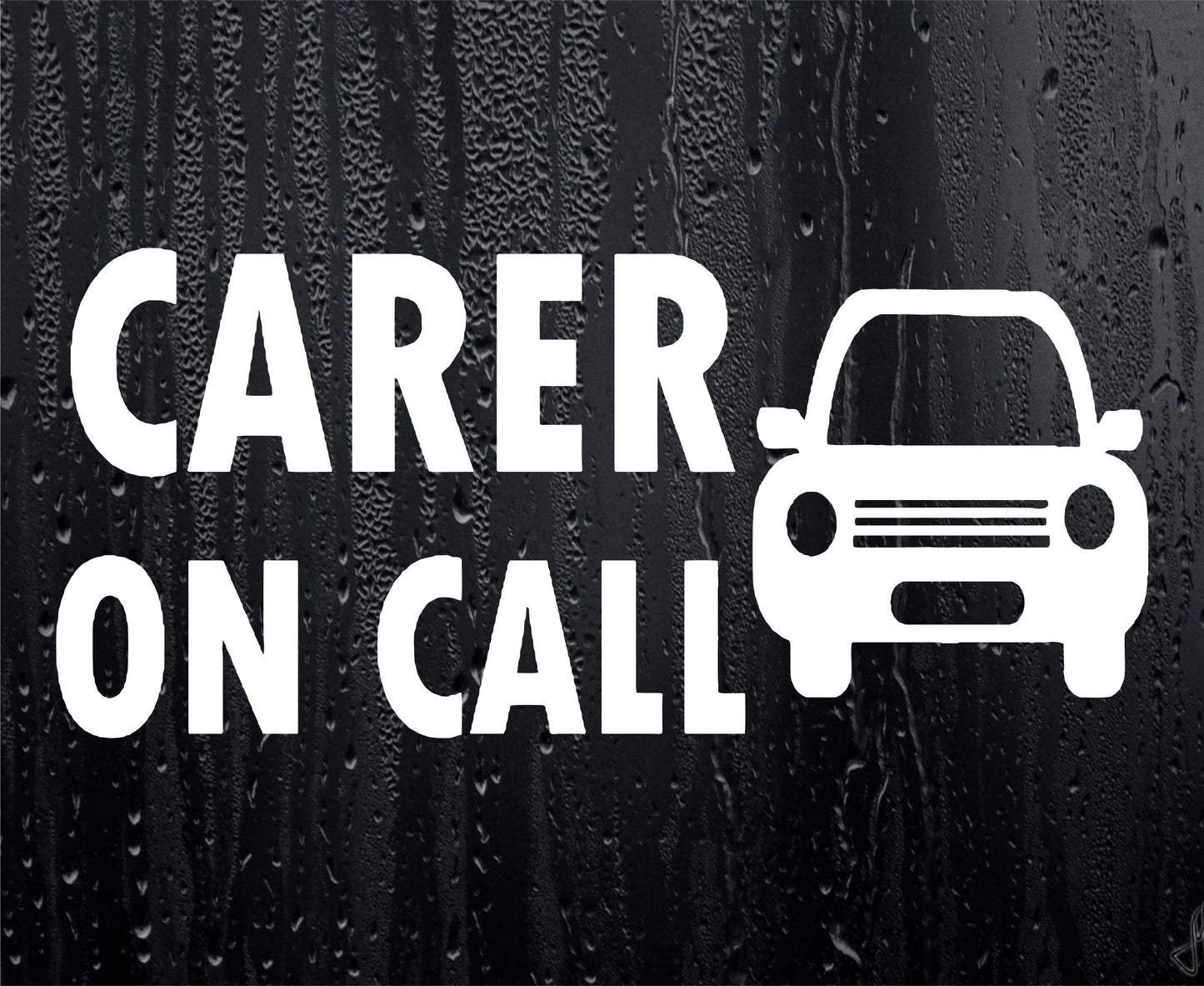 Car Sticker Carer On Call Health Worker Cute Van Window Bumper Boot Door Decal