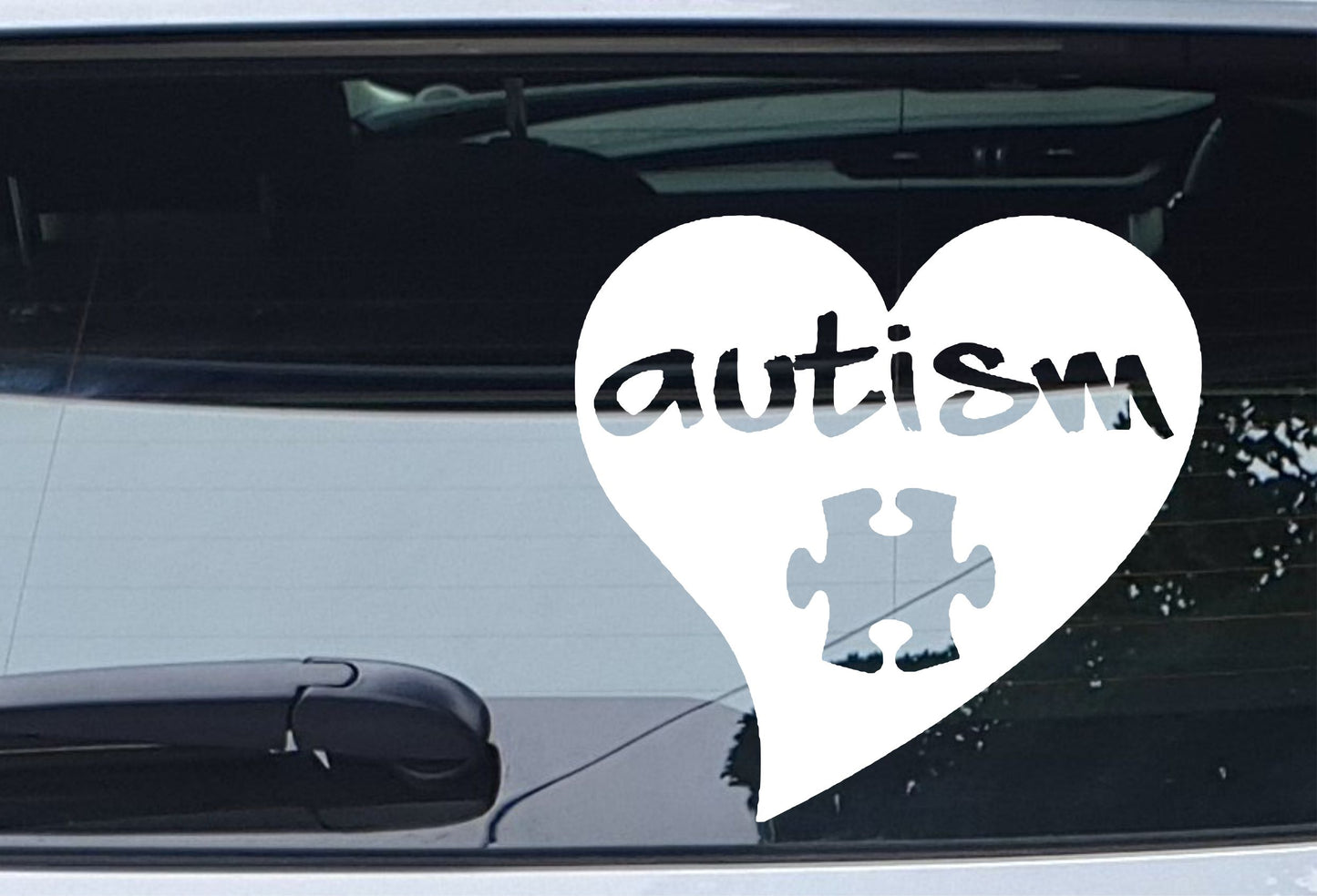 Car Sticker Autism Jigsaw Love Heart Mental Health Novelty Bumper Van Door Boot Disability Decal Gift Present