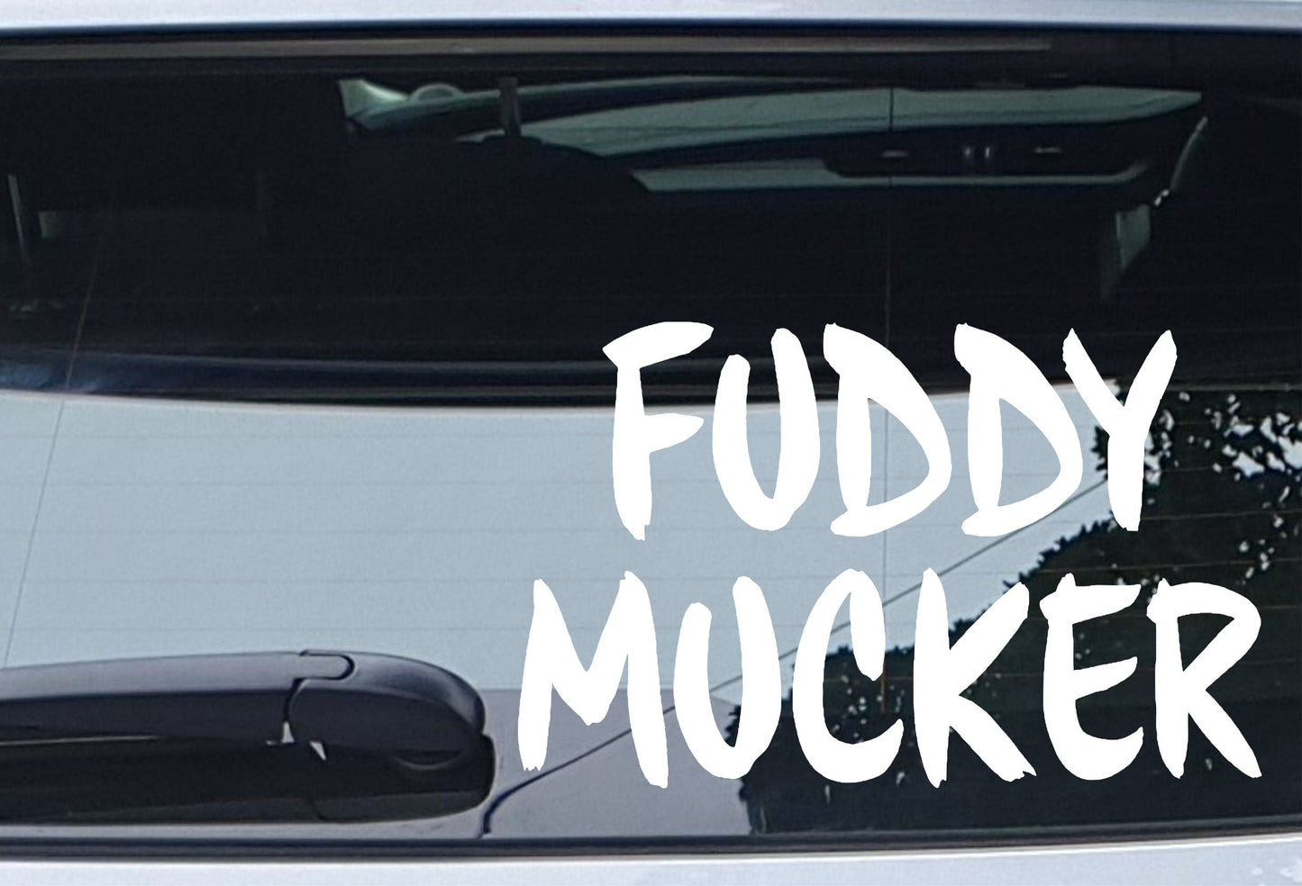 Car Sticker Fuddy Mucker Fun Cute Novelty Off Road 4x4 Window Bumper Boot Door Decal Gift Present