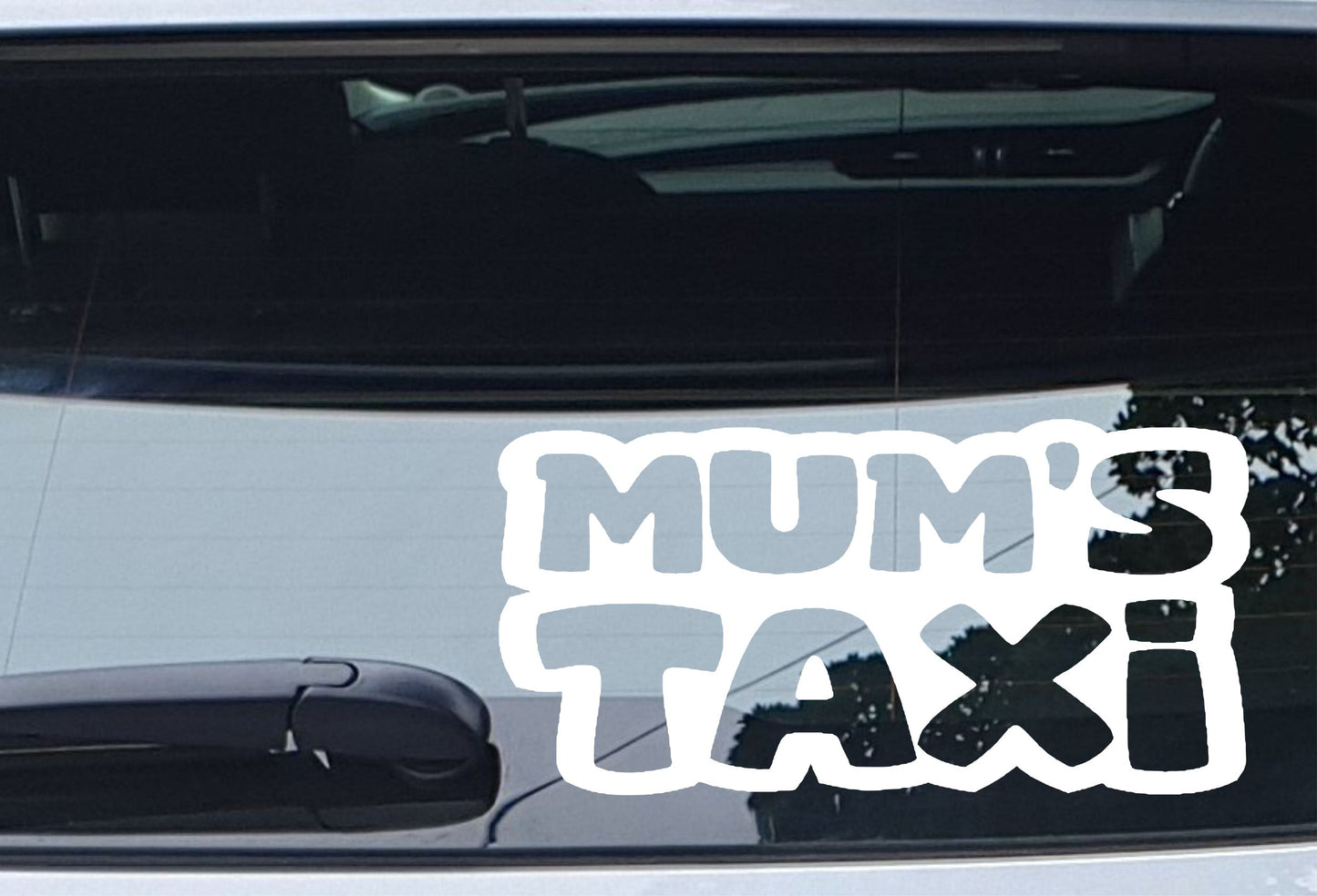 Car Sticker Mum's Taxi Funny Novelty Van Window Nice Cute Bumper Boot Door Decal